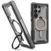 Image de Urban Armor Gear Plasma XTE Case Samsung Galaxy S25 Kickstand Housse (Designed for Samsung Certified, Wireless Charging Compatible Cover, Handyhülle aufstellbar) Ash (Transparent)/Titane