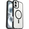 Image de Otterbox Coque React Series MagSafe pour iPhone 16 Plus, Antichoc, Anti-Chute, Ultra-Mince, Protection Fine, testé Selon Les Normes Militaires, Transparent/Noir