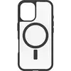 Image de Otterbox React Coque arrière Apple iPhone 16 noir, transparent chargement par induction, compatible avec MagSafe 77-96243