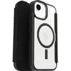 Image de Otterbox React Folio Magsafe Étui portefeuille Apple iPhone 17e, iPhone 16e, iPhone 15, iPhone 14, iPhone 13 transparent, noir chargement par induction,
