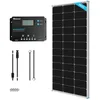 Image de Renogy Kit de démarrage solaire monocristallin 100 W 12 V avec régulateur de charge PWM 10 A pour camping-car, caravane, camping-car, maison, camping