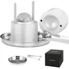 Image de VEVOR Presse à Glaçons Sphères de 61 mm Moule à Glaçon Rond en Alu Bac à Glaçons Ronds avec Pince Fabrication Rapide de Glaçons Boules pour Boissons Cocktails Whisky Café Soirées Pyjama Bars Argenté