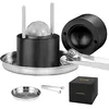 Image de VEVOR Presse à Glaçons Sphères de 61 mm Moule à Glaçon Rond en Alu Bac à Glaçons Ronds avec Pince Fabrication Rapide de Glaçons Boules pour Boissons Cocktails Whisky Café Soirées Pyjama Bars Noir
