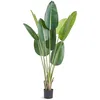Image de VEVOR Arbre Artificiel 1524 mm Plante Artificielle PE Palmier Oiseau du Paradis Faux Arbre Vert avec Pot 152x128 mm Fausse Plante Décoration pour Maison Bureau Centres Commerciaux Intérieur Extérieur