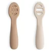 Image de Mushie First Feeding Baby Spoons petite cuillère Natural/ Shifting Sand 6m+ 2 pcs
