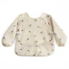 Image de Mushie Long Sleeve Bib bavoir Whales 6-24m 1 pcs