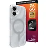 Image de ZAGG Milan Coque à clipser pour iPhone 17, renforcée en graphène avec protection contre les chutes (4 m), bords texturés et design étincelant, compatible MagSafe, argent scintillant