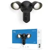 Image de Ring Caméra Floodlight (Floodlight Cam), raccordée (nouvelle génération), Vidéo Retinal 2K grand-angle, Zoom amélioré x6, Projecteurs ultra-lumineux, Essai gratuit de 30 jours à l'abonnement Ring