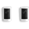 Image de Ring Outdoor Camera 2K, Sur batterie (nouvelle génération), À installer soi-même, Vidéo Retinal 2K grand-angle, Zoom jusqu'à 6x et vision nocturne améliorée, Blanc (Lot de 2)