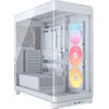 Image de CORSAIR Frame 4500X RS-R ARGB Boîtier PC Moyen-Tour en Verre Panoramique   Système de Fixation du Ventilateur InfiniRail, Peut Accueillir Deux Radiateurs de 360 mm, 3X Ventilateurs RS120-R   Blanc