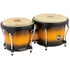 Image de Meinl Percussion Bongos Headliner Wood - deux hand drums de 6,75 et 8 pouces - avec clé d'accord - chêne du Siam, Vintage Sunburst (HB100VSB)