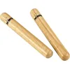 Image de Nino Percussion Wood Claves Instruments - 1 Paire de Grandes Claves pour Enfants à partir de 3 Ans - Instrument de Musique - Chêne du Siam, Naturel (NINO574)