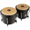 Image de Meinl Percussion Bongos Headliner Wood - deux hand drums de 6,75 et 8 pouces - avec clé d'accord - chêne du Siam, Noir (HB100VWB-M)
