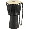 Image de Meinl Percussion Djembe River À Cordes   Petite Percussion à Main   Avec Peau de Chèvre   Diamètre 8 pouces   Acajou, Noir (HDJ3-S)