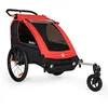 Image de Burley Honey Bee Remorque et Poussette de vélo pour Enfants, Rouge/Noir/Blanc, Double