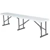 Image de Lifetime Banc Pliable Blanc Granite 182,8 x 29,2 x 42,1 cm 80305