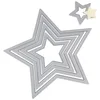 Image de Sizzix 18657567 Big Shot Étoiles Framelits Set de 5 Matrices de Découpe pour Machine Plastique Multicolore 11.11 cm x 10.48 cm - 1.91 cm x 1.91 cm