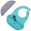 Image de BBLÜV Pöket bavoir avec cuillère Grey/Aqua 2 pcs