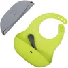 Image de BBLÜV Pöket bavoir avec cuillère Grey/Lime 2 pcs