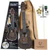 Image de Ortega Guitars Ukulélé Soprano Super Scale Acoustique   Série Keiki K2   Accessoires Inclus   Agathis / ABS, Kaléidoscope Orange (K2SS-OKC)