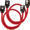 Image de CORSAIR Premium Câble SATA gainé - SATA 6Gbps 30 cm - Rouge