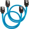 Image de CORSAIR Premium Câble SATA gainé - SATA 6Gbps 30 cm - Bleu