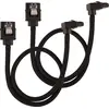 Image de Corsair Premium Cble SATA Gainé - SATA 6Gbps 30 cm, Connecteur À 90°, Noir