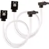 Image de Câble SATA gainé CORSAIR Premium - SATA 6Gbps 30 cm, connecteur à 90°, blanc