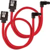 Image de Corsair Premium Cble SATA Gainé - SATA 6Gbps 30 cm, Connecteur À 90°, Rouge