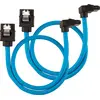 Image de Cble SATA Gainé CORSAIR Premium - SATA 6Gbps 30 Cm, Connecteur Ã  90°, Noir