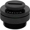 Image de Corsair Hydro X Series, XF Fillport (Filetages G1/4  BSPP Standards, Construction en Solide Laiton, Remplissage/Vidange Faciles, Bague de Blocage Filetée, Bouchon G1/4  Inclus) Noir
