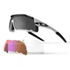 Image de Tifosi Davos Lunettes de soleil unisexes à verres interchangeables Blanc/noir Taille unique