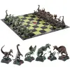 Image de The Noble Collection Jurassic Park Chess Set - 32 Highly Detailed Plastic Chess Pieces - Officially Licensed Jurassic Park Film Set Movie Game Gifts