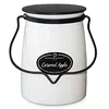 Image de Milkhouse Candle Bougie en Pot au Beurre Pomme Caramel 22 Ounce Blanc