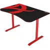 Image de Arozzi Arena Fratello Bureau de Jeu et de Bureau incurvé avec sous-Main résistant à l'eau pour gérer Les câbles sur Mesure, découpes sous Le Bureau, Filet de Gestion des câbles, Rouge