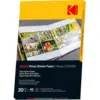 Image de Kodak Feuilles photo autocollantes, 20 feuilles, finition brillante, 120 g/m², 10 x 15 cm A6