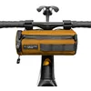 Image de ALMSTHRE Sac de Guidon Compact   California Gold | Sacoche Rigide pour Guidon de vélo avec Fermeture éclair étanche et Sangles réglables | Sac de Guidon de vélo léger, Compatible avec Les vélos de