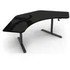 Image de Arozzi Arena Angelo - Bureau Gaming en L avec Surface Mouse-Pad complète, Hauteur réglable 71-81 cm, Gestion des câbles et Support moniteurs. Surface Lavable - GM