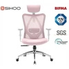Image de SIHOO M18 Chaise de bureau ergonomique avec appui-tête et lombaire réglables pivotante à haut dossier - Rose Morandi