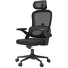 Image de Sihoo M102C Chaise de bureau ergonomique en maille, dossier haut, accoudoirs 3D, support lombaire réglable, pivotante, noir