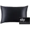 Image de Slip Slipsilk Taie d'oreiller Queen Silk Pure Mulberry 22 Momme 100% Soie Taie d'oreiller Anti-âge Anti-Sommeil Anti-Tête de Lit Noir