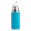 Image de (Sippy, Aqua) - Pura Kiki 9 oz / 260 ml Stainless Steel Insulated Sippy Cup with Silicone XL Sipper Spout & Sleeve, Aqua (Plastic Free, NonToxic Certified, BPA Free)
