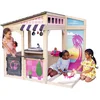 Image de KidKraft Barbie Seaside Cabane Enfant pour l'Extérieur en Bois, Jeux d'extérieur pour Enfants avec Cuisine et Bains de Soleil pour Poupées, P280192E, Exclusivité sur Amazon