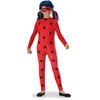 Image de RUBIE'S Miraculous Officiel - Déguisement Entrée de Gamme LADYBUG pour Enfants - Taille 7-8 ans - Costume avec Combinaison et Masque avec Attache Elastique - Déguisement pour,