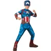 Image de RUBIE'S Garçon Déguisement Captain America, Bleu, M - 7 à 8 ans - 117 à 128 cm