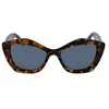 Image de KARL LAGERFELD Women's Sunglasses KL6127S - Striped Tobacco with Solid Green Lens