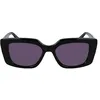 Image de KARL LAGERFELD Women's Sunglasses KL6125S - Black with Solid Grey Lens