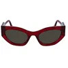 Image de KARL LAGERFELD Women's Sunglasses KL6122S - Cyclamen with Solid Green Lens