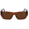 Image de KARL LAGERFELD Unisex Adult Sunglasses KL6123S - Light Brown with Solid Brown Lens