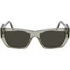 Image de KARL LAGERFELD Unisex Adult Sunglasses KL6123S - Light Khaki with Solid Green Lens